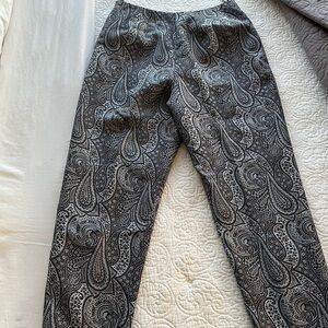 Paisley cigarette pants, Valerie Stevens, vintage